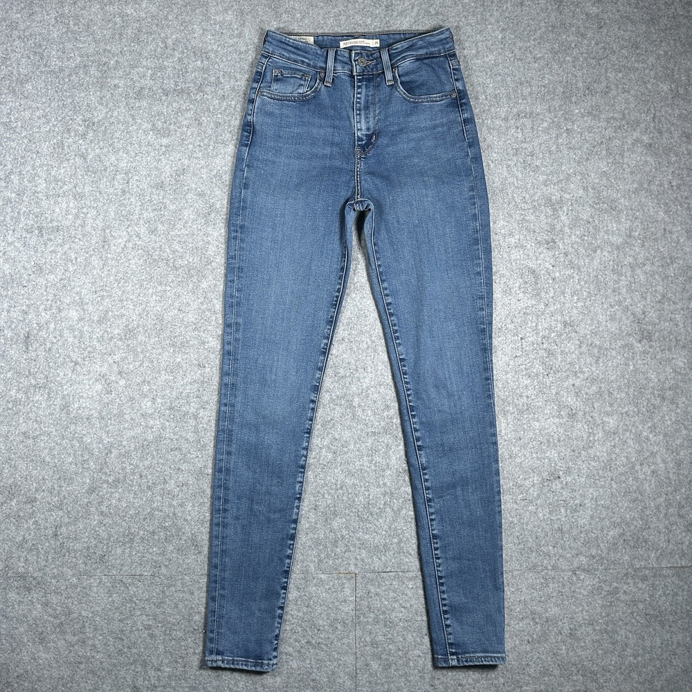 Levis 721‎ High Rise Skinny Denim Jeans Womens 25(24x30) Blue Light Wash Stretch